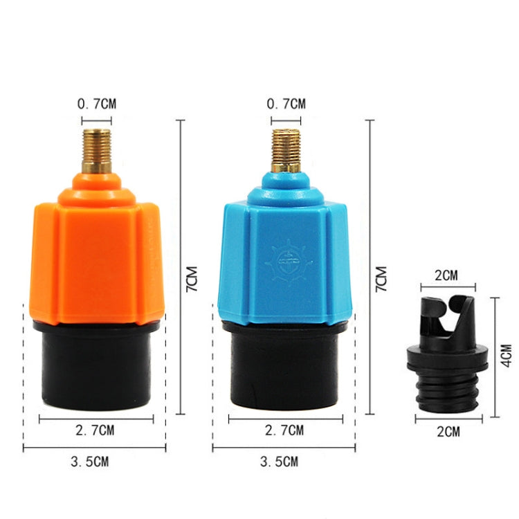 For Paddle Kayak Surfboard Valve Adapter Car Pump Conversion Head(Blue)