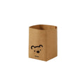 Desktop Separate Storage Washable Kraft Paper Bag, Size: Bear 10x10x15cm