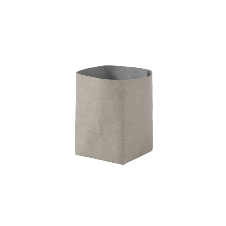 Desktop Separate Storage Washable Kraft Paper Bag, Size: Gray 10x10x15cm