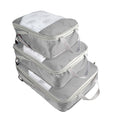 3 PCS/Set Travel Waterproof Compression Clothes Storage Bag(Gray With Net)