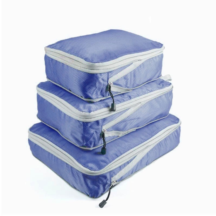 3 PCS/Set Travel Waterproof Compression Clothes Storage Bag(Navy Without Net)