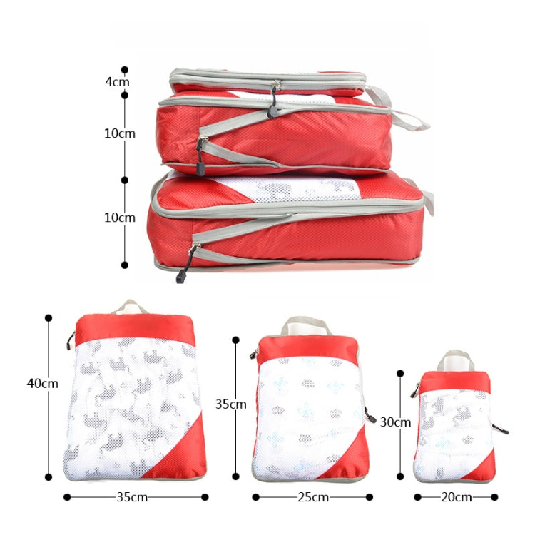 3 PCS/Set Travel Waterproof Compression Clothes Storage Bag(Gray Without Net)
