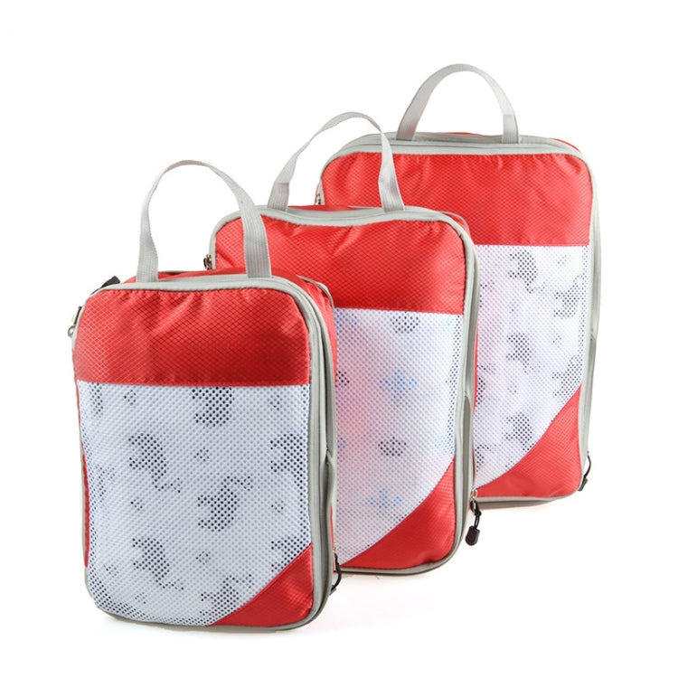 3 PCS/Set Travel Waterproof Compression Clothes Storage Bag(Black Without Net)