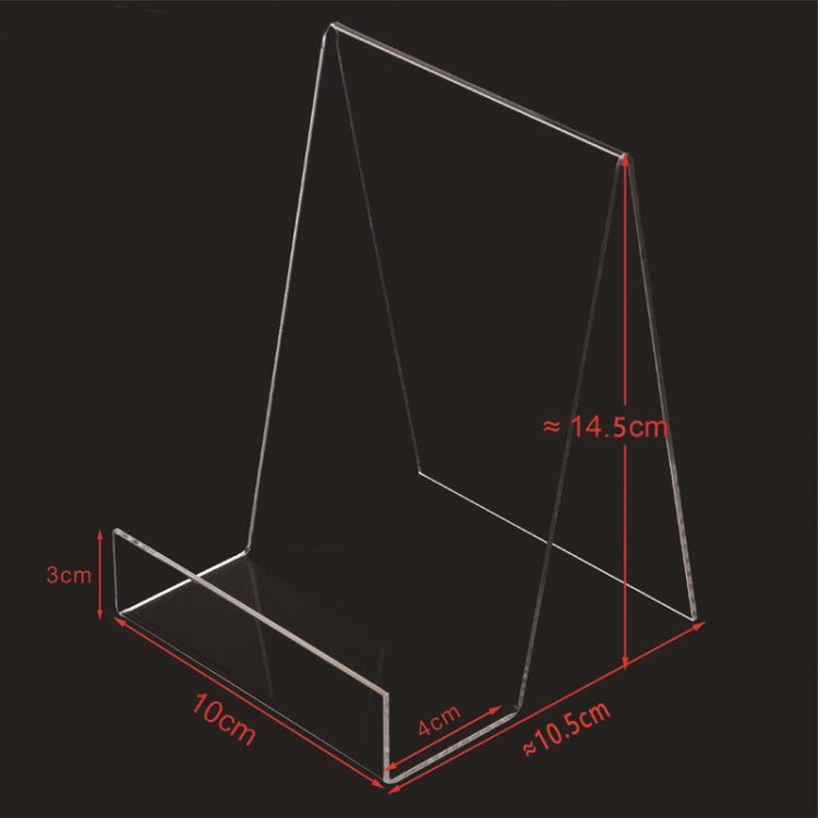 2 PCS Acrylic Display Stand Transparent Book Shelf Photo Frame Holder