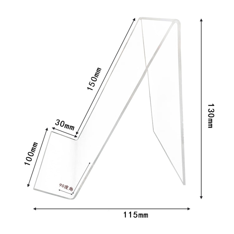 2 PCS Acrylic Display Stand Transparent Book Shelf Photo Frame Holder