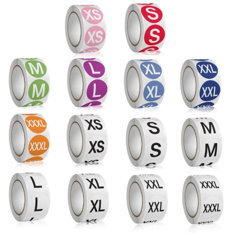 10 PCS Clothing Shoes & Hats Size Model Label Round Sticker(A-446)
