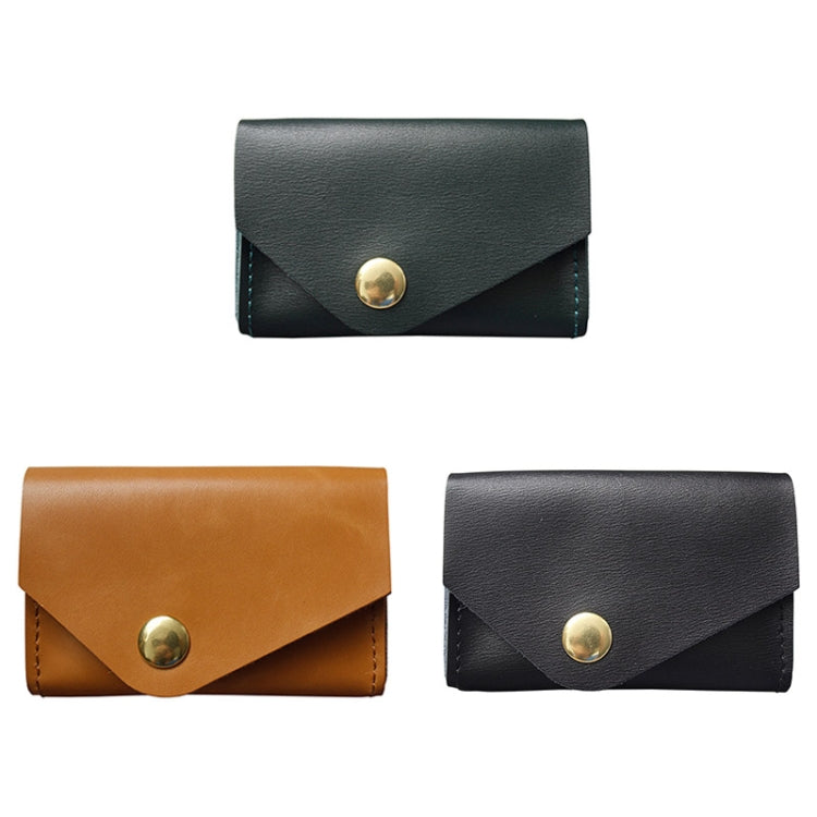 S183 Leather Waterproof Wear-resistant Card Holder(Brown)