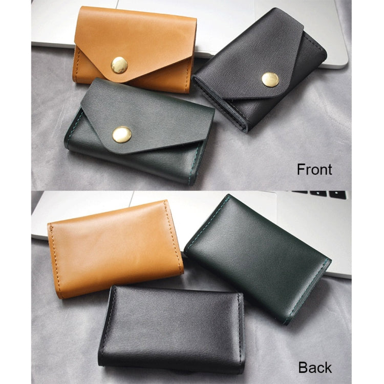 S183 Leather Waterproof Wear-resistant Card Holder(Green)
