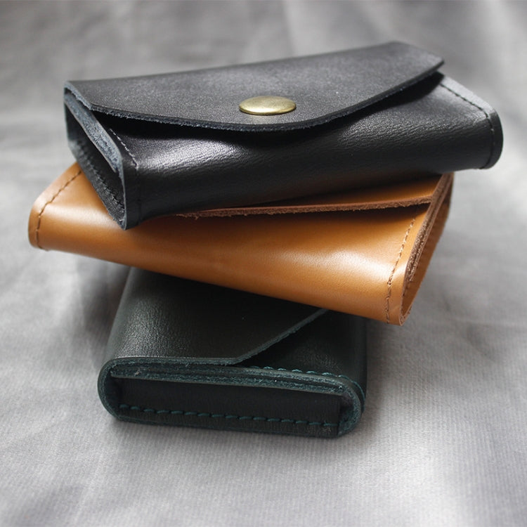 S183 Leather Waterproof Wear-resistant Card Holder(Brown)