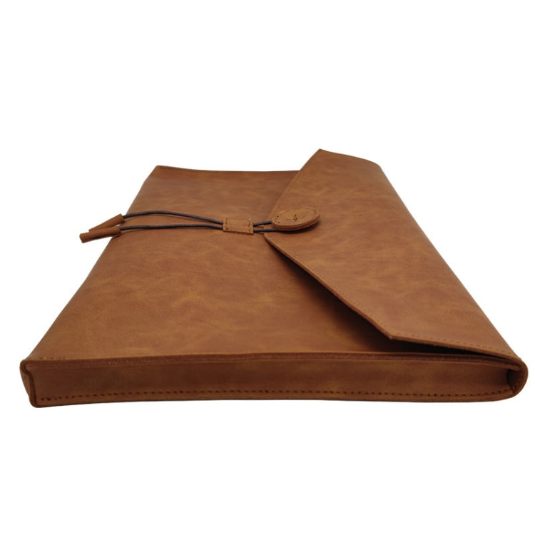 S121 Leather Wear-resistant Business Briefcase, Color: Brown