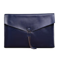 S121 Leather Wear-resistant Business Briefcase, Color: Blue