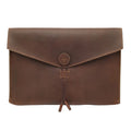 S121 Leather Wear-resistant Business Briefcase, Color: Double Coffee