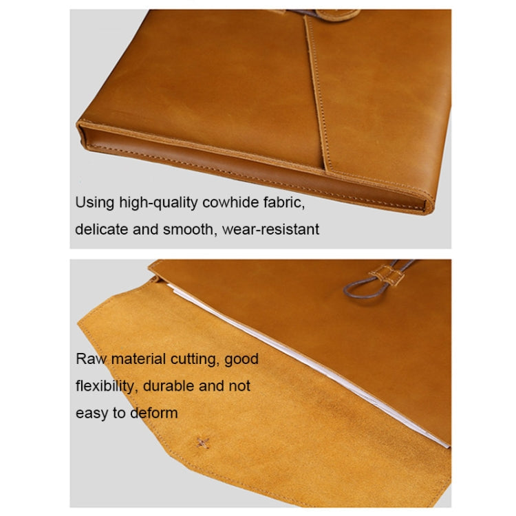 S121 Leather Wear-resistant Business Briefcase, Color: Double Green