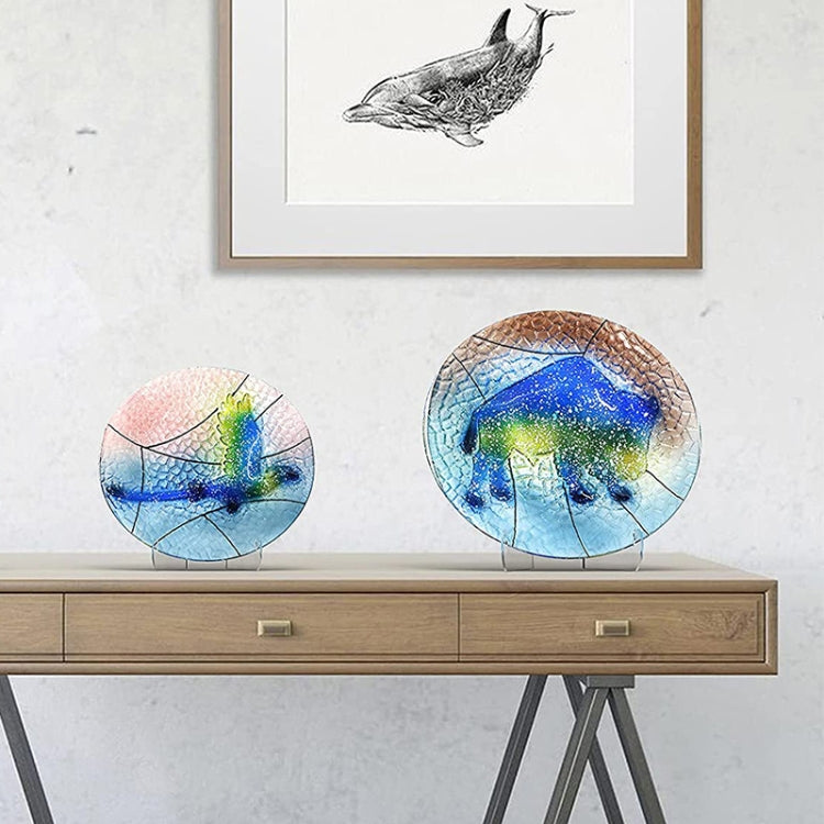 2 PCS Acrylic Transparent Display Shelf Bookshelf Plate Holders, Specification: 11.5x11.5x9cm