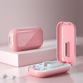 TP-009 Mini Pill Cutting Box Storage Box Dispenser(Cherry Blossom Red)
