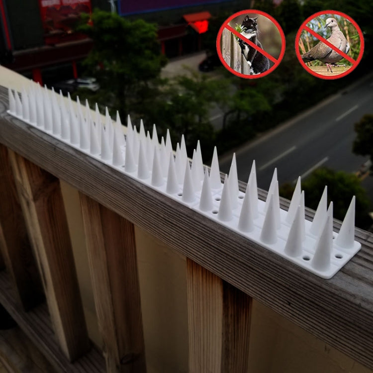 Plastic Bird Repellent Thorns Fence Anti-climb Nails(White)