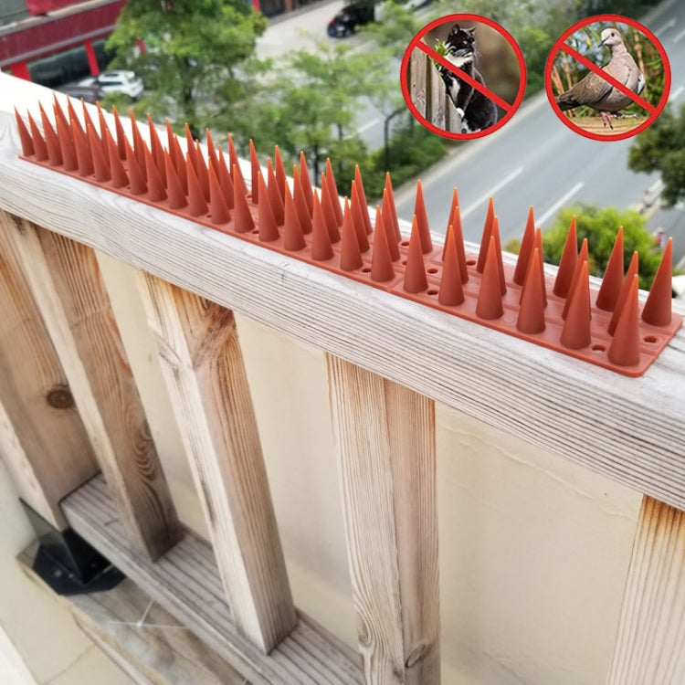 Plastic Bird Repellent Thorns Fence Anti-climb Nails(Brick Red)