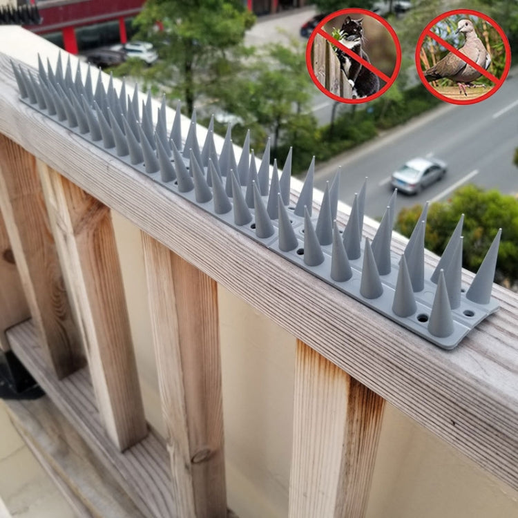 Plastic Bird Repellent Thorns Fence Anti-climb Nails(Grey)