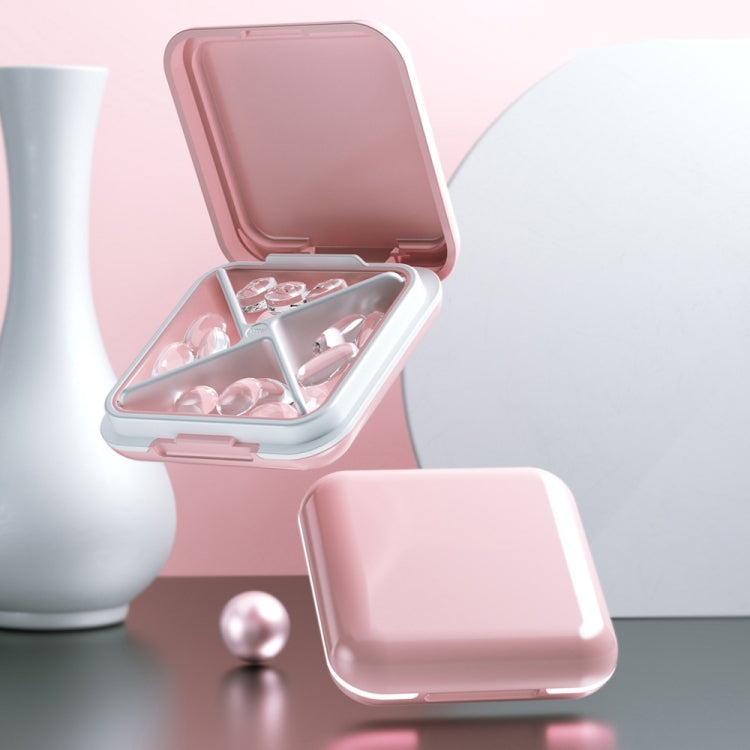 ABS Braces Storage Box Medicine Box(Cherry Blossom Red)
