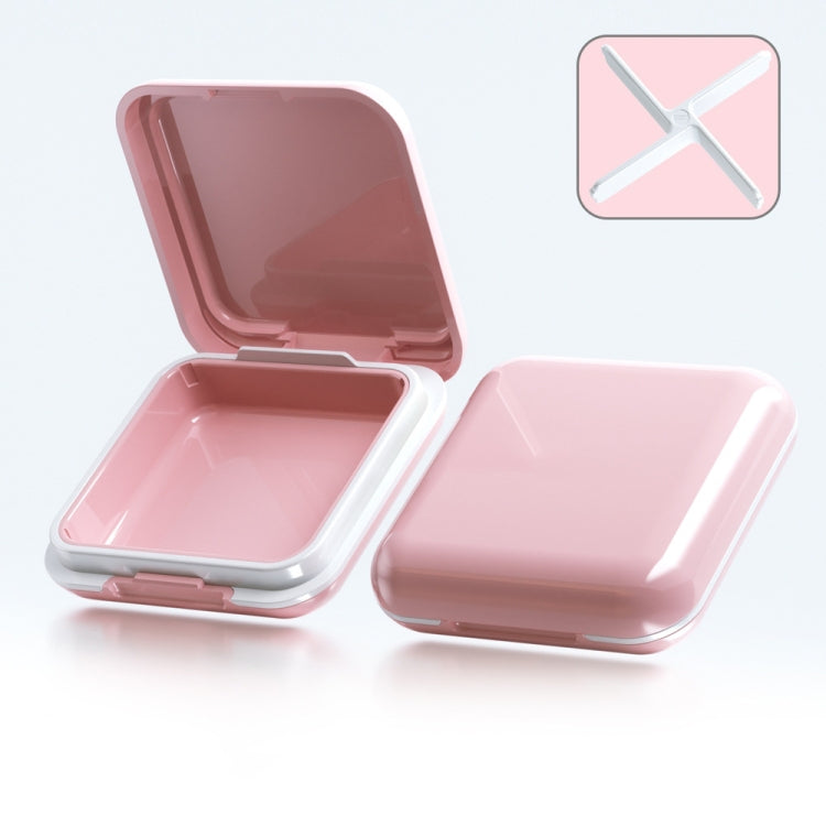 ABS Braces Storage Box Medicine Box(Cherry Blossom Red)