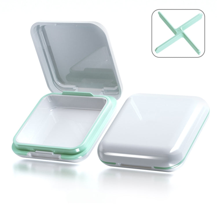 ABS Braces Storage Box Medicine Box(Green Pine White)