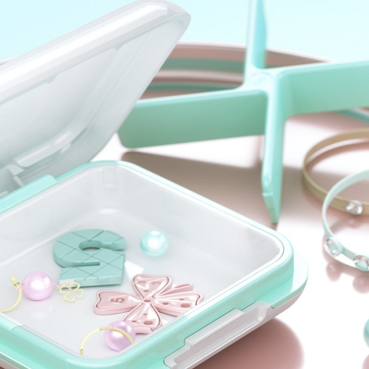 ABS Braces Storage Box Medicine Box(Green Pine White)