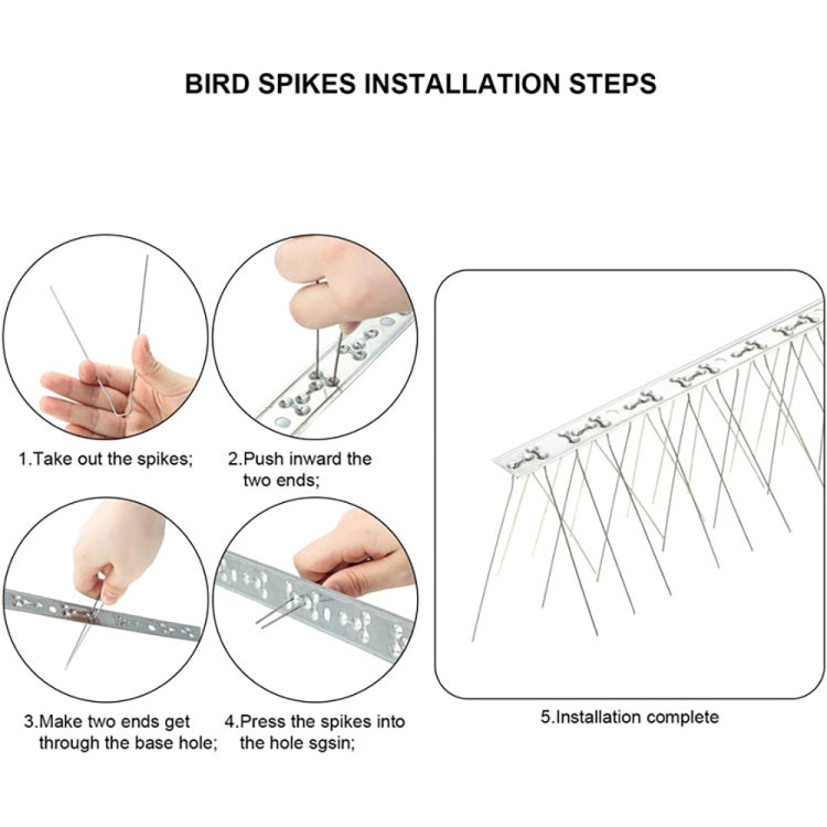 50cm Long Bird Repellent Anti-cat Thorn Stainless Steel Anti-bird Thorn