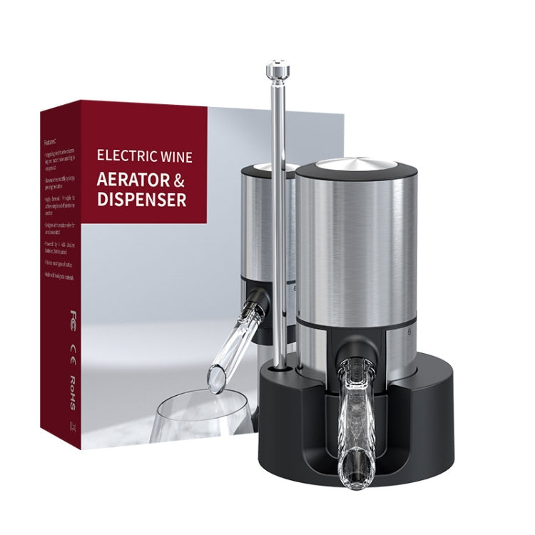 Electric Red Wine Decanter Dispenser,Style:  Stainless Steel With Base