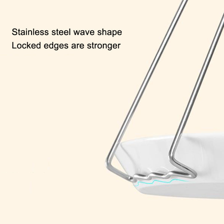 304 Stainless Steel Anti-Scaling Clamp Kitchen Takes Bowl Holder(Pink)