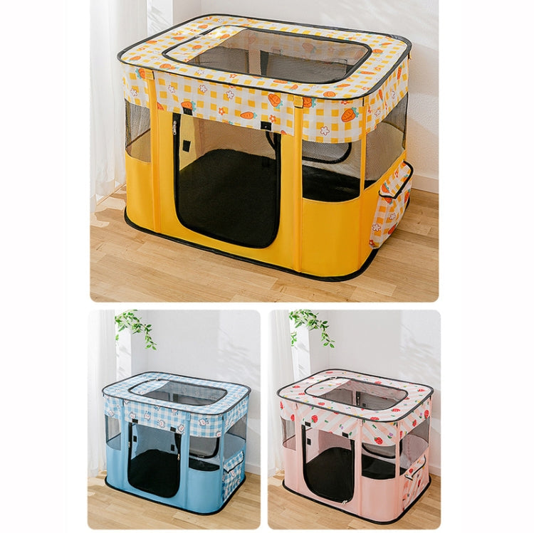 Rectangular Foldable Pet Fence Dog and Cat Litter Pet Delivery Room M(Pink Strawberry)