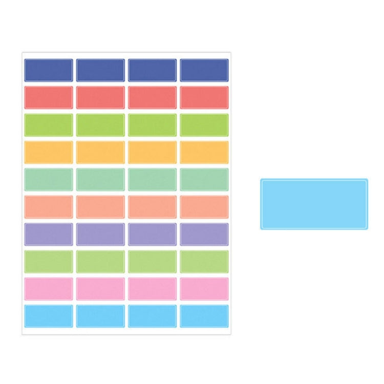 5 Packs Children Colorful Square Label Classification Stickers(10 PCS/Pack)