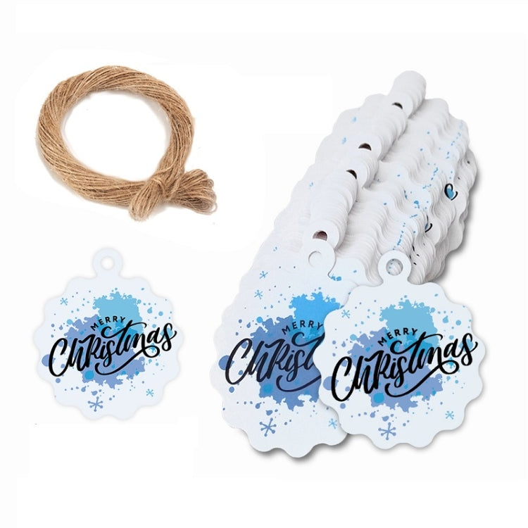 100pcs / Pack Christmas Kraft Paper Tag Gift Wrap Card Set(L-27)