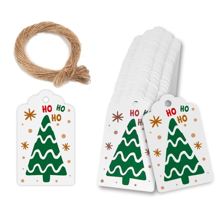 100pcs / Pack Christmas Kraft Paper Tag Gift Wrap Card Set(L-31)