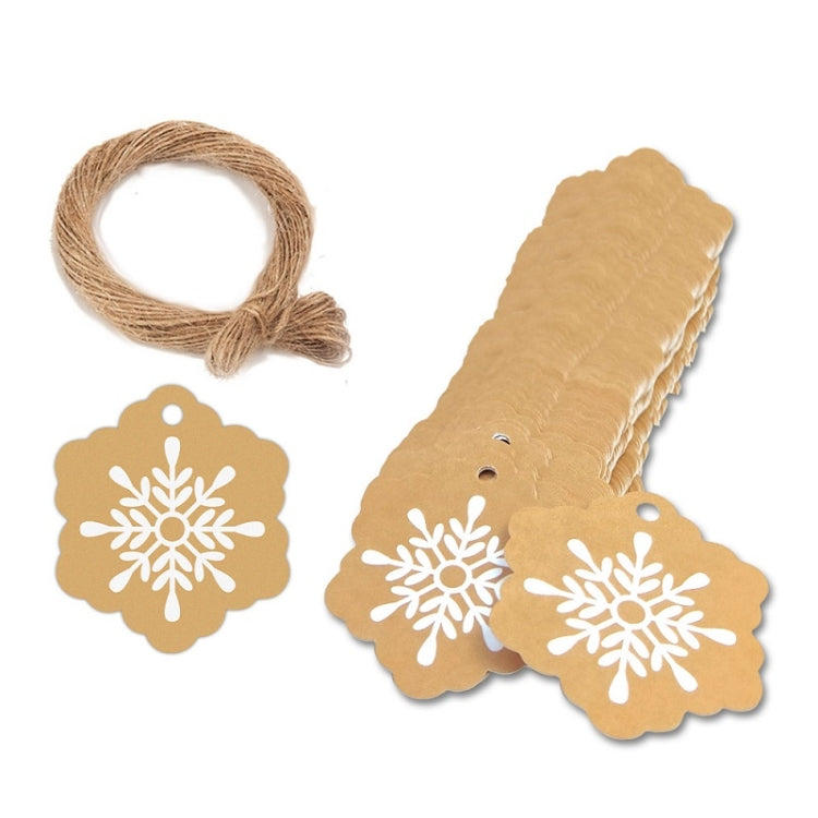 100pcs / Pack Christmas Kraft Paper Tag Gift Wrap Card Set(L-33)