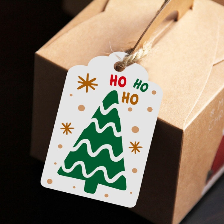100pcs / Pack Christmas Kraft Paper Tag Gift Wrap Card Set(L-34)
