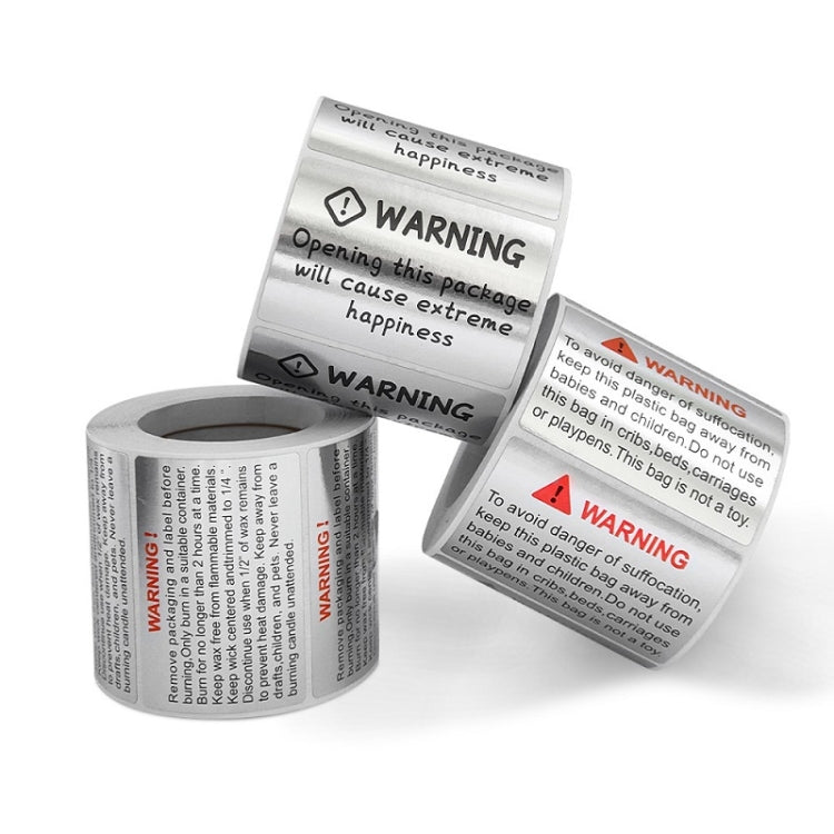 Warning That Opening This Package Will Bring Great Happiness Sealing Sticker, Size: 40x60mm(H-40)