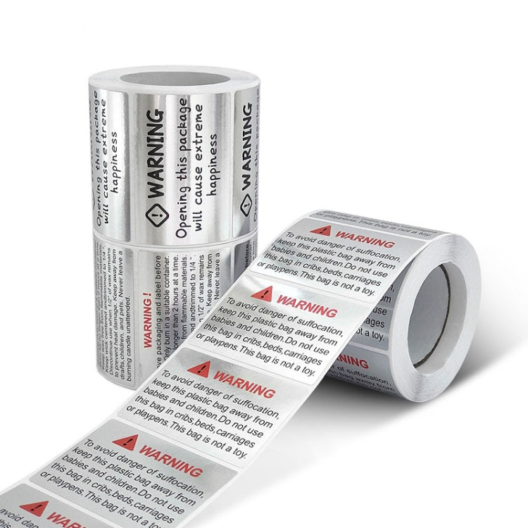 Warning That Opening This Package Will Bring Great Happiness Sealing Sticker, Size: 40x60mm(H-39)