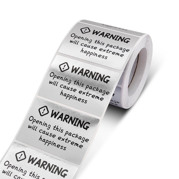 Warning That Opening This Package Will Bring Great Happiness Sealing Sticker, Size: 40x60mm(H-40)