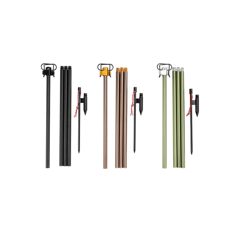 Outdoor Camping Telescopic Double Hook Folding Light Stand(Black)