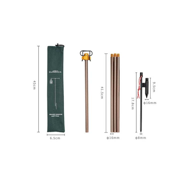 Outdoor Camping Telescopic Double Hook Folding Light Stand(Black)