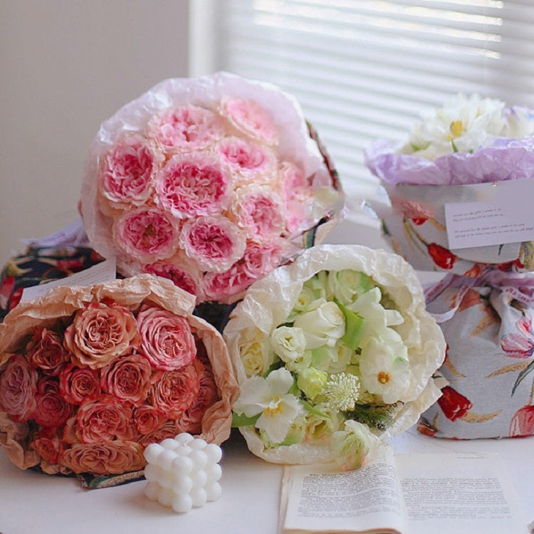 Waterproof Flower Packaging Crinkle Liner(Cherry Blossom Pink)