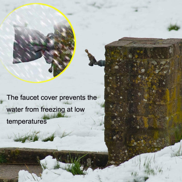 Oxford Cloth Winter Outdoor Faucet Frost Protection Cover, Style: Hook and Loop Fastener Model(Black)