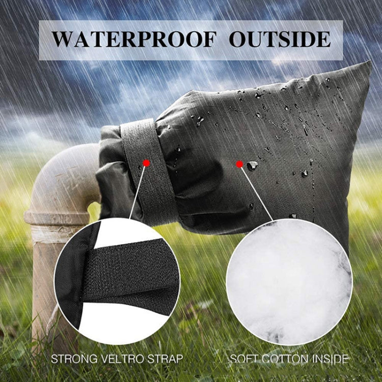 Oxford Cloth Winter Outdoor Faucet Frost Protection Cover, Style: Hook and Loop Fastener Model(Black)