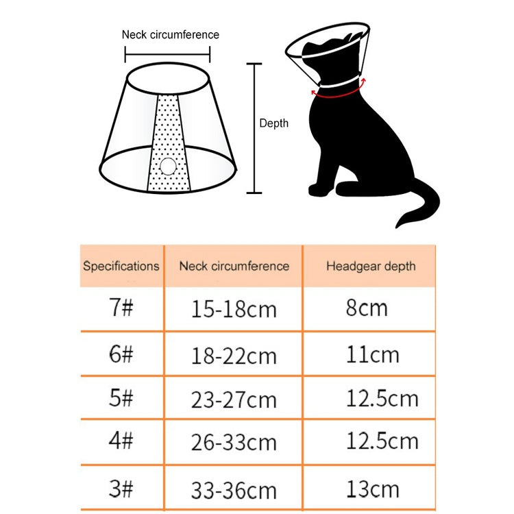 Pet Protective Headgear Cat And Dog Anti-Bite Collar After Cosmetic And Operation, Size: No.4/12.5cm