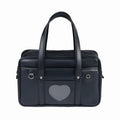 Handbag PU Uniform Bag Men and Women Wear-resistant Waterproof Commuter Backpack, Size: 19 Inch(Navy Blue)