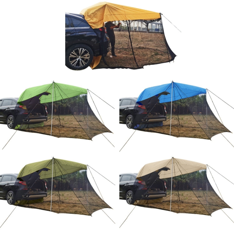 Rear Mosquito Repellent Sun Protection Tent RV Canopy Awning(Yellow)