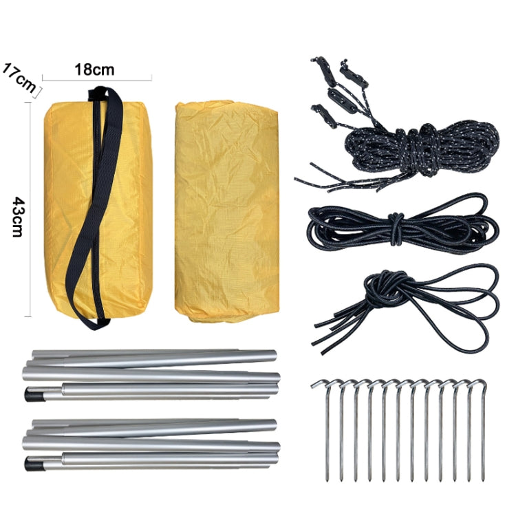 Rear Mosquito Repellent Sun Protection Tent RV Canopy Awning(Yellow)