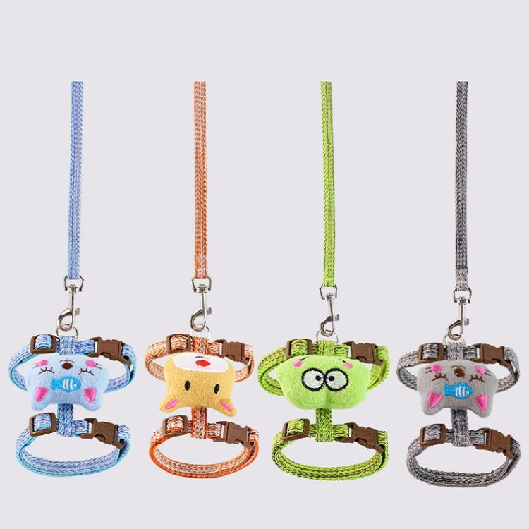 Comfortable Adjustable Anti-Escape Cat Leash, Size: S(Green)