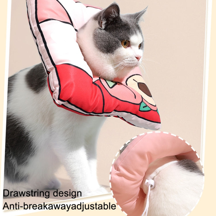 Cat Elizabeth Collar Kitten Anti-licking Collar Head Cover, Size: S(Peach)
