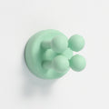 Nail-free Silicone Seamless Paste Hook Toothbrush Storage Rack(Mint Green)